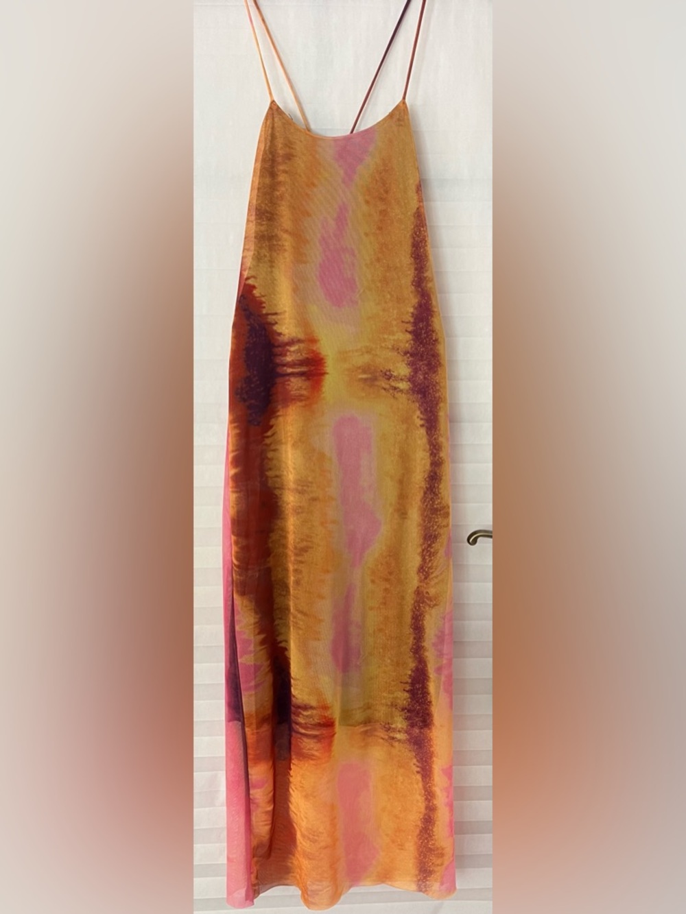 NWT Tie-Dye Mesh Dress in Pink, Orange and yellow size S